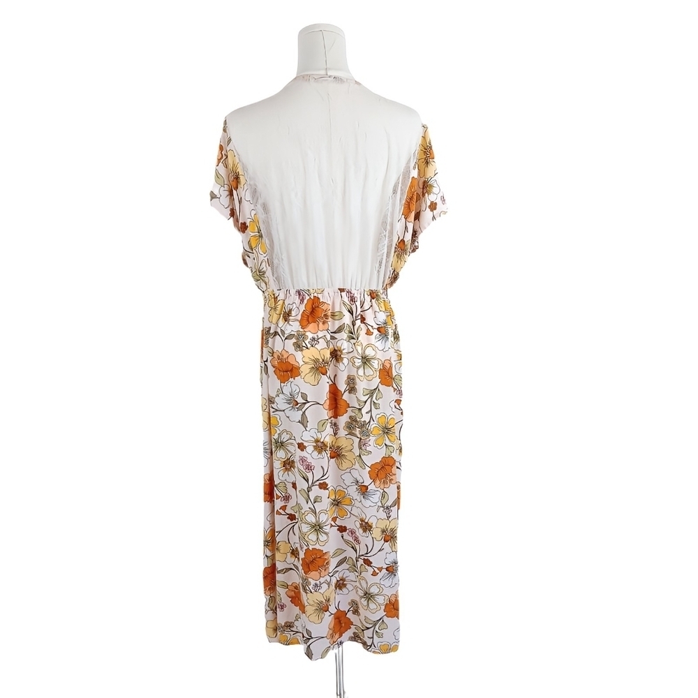 Liberty Love Sheer Lace Floral Kimono Duster M - Picture 3 of 9
